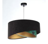 Luz Colgante Lámpara Tela Velur Óptica Redondo Ø 50CM E27 Tropical Moderno