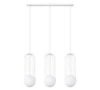 Luz Colgante Wilma 1 Luz Blanco Vidrio G9 Para Salón Cocina Comedor 540 x 120 mm