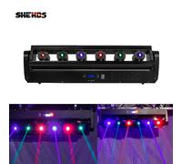 Luz con cabezal móvil estroboscópico lineal, haz RGB + RGB de 6x500MW, adecuada para Bar, KTV, canciones y salón de baile, iluminación de escenario SHEHDS 6x500mw RGBRGB