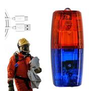 Luz con clip para hombro - Luces estroboscópicas de advertencia para hombro | Luz de advertencia LED impermeable con carga USB | Patrulla triangular recargable, luces estroboscópicas altamente