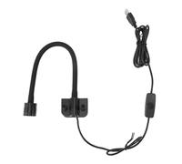 Luz de acuario con clip, luz LED con abrazadera para peceras y cuello de cisne ajustable 360°, bombilla de 1 W de bajo consumo para tanques sin marco de 3 a 6 galones, alimentada (Luz cálida)