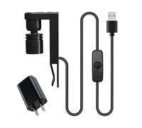 Luz de acuario plantada, foco USB para acuario pequeño, accesorios LED de 2 W con pantalla impermeable para terrario y coral