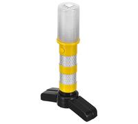 Luz de Advertencia con Soporte Magnético, Base Plegable, Amarillo | Plástico, Diseño Desmontable, Funda de Almacenamiento, para Coches y Motos en Baja Luz
