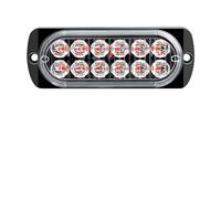 Luz de advertencia de coche 12LED, luz de emergencia de avería, lámpara de baliza for remolque de camión, luz lateral LED ámbar de 12V, accesorios for coches(1PC Red Light)