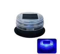 Luz de advertencia de emergencia del faro led solar con base magnética | Luz de faro impermeable inalámbrica para coches tractores de camiones autobús carretilla elevadora vehículo ,Blue