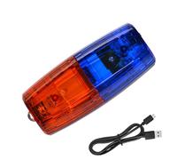 Luz de advertencia de hombro - Linterna LED de clip de 3.1 x 1.3 x 1 pulgadas, señal impermeable IP65, recargable por USB, flash rojo azul para ciclismo, correr por la noche, motocicleta, patrulla