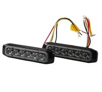HELLA 2XD 014 562-811 LED-Luz de aviso, de destellos - BST-Slim - 12/24V - rojo/azul - montaje exterior/atornillado - transparente - rojo/azul - Conector: extremos de cable abiertos - Juego