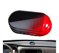 Luz De Advertencia Solar Antirrobo - Estroboscópica De Alarma De Automóvil Simulada De 2 Pulgadas | Luz De Seguridad Intermitente Con Energía Solar Y Adhesivo | Alarma De Coche Falsa - Sedan RV Carava