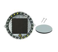 Luz De Advertencia Solar - Bollar De Seguridad LED | Lámpara De Señal De Vehículo Intermitente | Beacon De Alarma De Sensor Inteligente | Luz De Emergencia Impermeable Con Colorido Brillo Para Sitios
