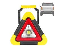 Luz De Advertencia Triangular: Llamarada De Carretera LED Con Energía Solar, Señal De Seguridad De Emergencia 2 En 1, Lámpara De Peligro De Avería Impermeable De 4 Modos | Luces Para Camiones Vehículo