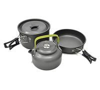 Luz de aleación de Aluminio Camping Utensilios Utensilios Utensilios de cocción al Aire Libre Tetera Picnic Vajilla Tetera Pot SART Pan 3pcs / Set