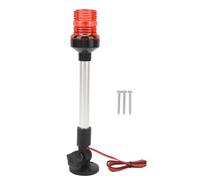 Luz de ancla para barcos Luz de navegación redonda Lámpara de popa ajustable de 360 grados con base de aleación de aluminio para barcos de pesca Yates Barcos 12 pulgadas de (Rojo)