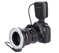 Luz de Anillo LED de cámara, lámpara de Relleno de Flash de Video Universal 5000K con Controlador de Flash y adaptadores de Anillo para 7D 5DMarkII 60D 50D 40D 30D para D90 D80 D700, etc.