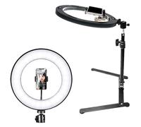 Luz De Anillo - Trípode | Soporte De Teléfono | Soporte De Filmación Móvil | Soporte Móvil Ajustable, Brazo De Grabación para Disparos De Video, Herramienta De Montaje Estable, Equip