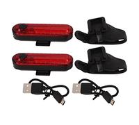 Luz de Bicicleta Recargable, Juego de Luces Traseras de Bicicleta de Alto Brillo Universal 2PCS Luz Trasera de Bicicleta con Cable de Datos para Bicicletas de Montaña de Carretera