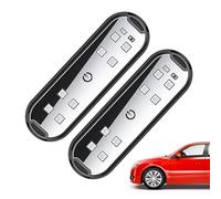 Luz de bienvenida LED: luz magnética para puerta de automóvil con sensor inteligente, carga rápida, batería de larga duración, duración adicional de la batería 6 cuentas LED RGB, luz de advertencia mu