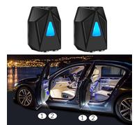 Luz de Bienvenida Personalizada para Coche, Proyector de Puerta HD, luz de Bienvenida del Coche, Personalizar Luces LED de Bienvenida, No Necesita Taladro, Logotipo Personalizado