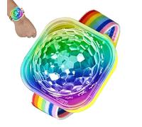 Luz de bola de discoteca - Carcasa de PC ABS recargable por USB, reloj de pulsera activado por sonido Luz de LED, iluminación portátil con mini efecto de vidrio | Accesorios móviles par