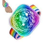 Luz de bola de discoteca - Carcasa de PC ABS recargable por USB, reloj de pulsera activado por sonido Luz de LED, iluminación portátil con mini efecto de vidrio | Accesorios móviles par