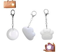 Luz de bolso en forma de corazón, cartera de amor, luz de detección táctil, luces LED recargables, para mujeres y niñas, bolsos y monederos llavero (blanco-3 piezas)