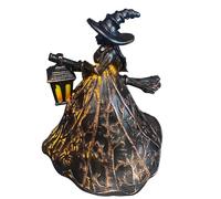 Luz De Bruja De Halloween - Resina, Decoraciones De Bruja De Halloween 8x5x4 Pulgadas Resistentes A Los UV | Estatuilla Vintage Antideslizante, Fantástica Pieza Maestra Para Porches, Estantes