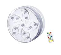 Luz de buceo brillante con 10 púas de color y temporizador de 6 horas, ideal para mejorar la piscina, luz de acuario