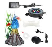 Luz de Burbuja del Acuario con bomba de aire, Kit de ornamento de volcán para acuarios, Lámpara Acuario Coloridos Subacuática LED para Peces y Plantas de Coral