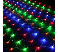 Luz de Cadena de Malla de Hadas, 200 LEDs 3m x 2m, Balcón Cerca Luz Con 8 Modos Para Pared, Ventana, Fondo de Mesa (Multicolor)