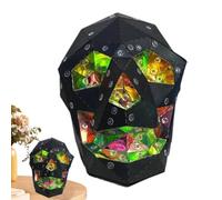 Luz de calavera de Halloween prisma poligonal con forma de calavera LED | Lámpara de Halloween para fiesta, casa encantada, fiesta, hogar, habitación, dormitorio, apartamento, restaurante, bar, club