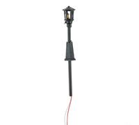 Luz de calle LED blanca cálida de una sola cabeza, complemento perfecto para su diseño de ferrocarril o jardín modelo con 10 unidades