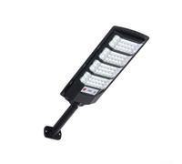 Luz de calle solar al aire libre impermeable Ip65 LED sensor de movimiento lámpara todo en uno iluminación de seguridad inalámbrica para camino de jardín entrada negro (400 W)