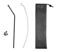 Luz de camping, aleación de aluminio, ganchos telescópicos, fuerte estabilidad, plegado rápido, altura ajustable, estante para poste de lámpara para patio, playa, viajeros, campistas, excursionistas