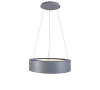 Luz de colgante LED de 36W, luces colgantes de techo de anillo, lámpara de suspensión de carrocería de metal, pantalla de lámpara acrílica, gotas creativas nórdicas para sala de estar, escalera,