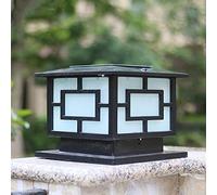 Luz de Columna de Aluminio de Estilo Chino E27 Linternas de Pilar de Pared Impermeables al Aire Libre Lámpara de Poste a Prueba de Lluvia Exterior Europea de Alto Brillo Iluminación de Calle de