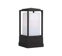 Luz de Columna Negra Impermeable Ip44 para Exteriores, Faro Simple de Columna, Lámpara de Columna Moderna para Jardín, Valla, Césped, Lámpara de Pie para Puerta de Entrada de Villa, Lámpara de Pilar p