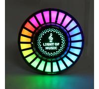 Luz de Control de Sonido Recargable RGB, Luz de Ritmo Dinámico de Sonido Redondo, Luces Ambientales de Captación de Sonido Coloridas de 200 MAh con Tabletas de Fragancia, para