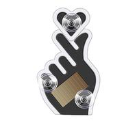 Luz de corazón para coche, lámpara inalámbrica de advertencia de diseño de gestos, luz LED solar, sensor de vibración, letrero romántico de decoración automotriz, linterna brillante automática |