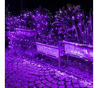 Luz de Cuerda Led Exterior - Malla de Red 8 Modos para Patio Trasero, Jardín, Boda, Árboles de Navidad - Púrpura 3m x 2m 192 Leds