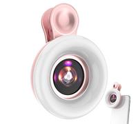 Luz de de Relleno Macro con Mini Clip, Lente de cámara de teléfono | Lente de cámara para teléfonos, luz Selfie para Redes sociales, Equipo de vlogging, videollamadas de Conferencia, Accesorio d
