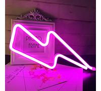 Luz de decoración con forma de letrero de neón LED, decoración de pared para Navidad, fiesta de cumpleaños, sala de niños, sala de estar, decoración de fiesta de bodas (rosa)
