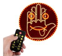 Luz de dedo del coche y expresión de la luz, gesto del coche, para expresarse, gesto de mano, 2 en 1, expresión de dedos, lámpara de cara sonriente, accesorio divertido