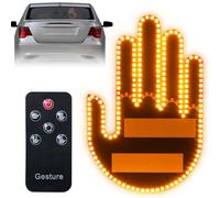 Luz de dedo: luz de pulgar hacia abajo, luz de dedo con mando a distancia, divertido gesto LED, luz interior del coche, luz LED con gesto de dedo medio, accesorios para el coche para hombres y mujeres