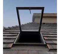 Luz de día cuadrada de aluminio personalizada, con ventilación manual de doble acristalamiento, 38 x 18 pulgadas, perfecta para techos y sótanos