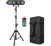 Luz De Discoteca 4 En 1 Con Soporte, Bolas De Discoteca, Luces Par y Mando a Distancia,Sistema De Iluminación De Escenario Con Sonido Activado, y Bolsa De Transporte,Para Bar, Mudanza, Boda, Halloween