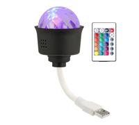 Luz de discoteca enchufable, control de voz USB, luces de fiesta de discoteca, luz nocturna giratoria colorida para DJ, luz de escenario para fiesta de discoteca en casa Samuliy