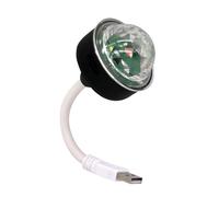 Luz de discoteca giratoria automática de 360 grados, diseño de bola de cristal, enchufe USB, fácil de configurar, pequeña luz de discoteca para pistas de baile, bola de cristal pequeña portátil
