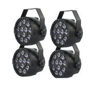 Luz de discoteca luz LED barra DMX DJ luz de escenario con 12 x 1 W multichip RGBW LED, control DMX, control de música, compacto y ligero, ideal como foco