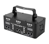 Luz de discoteca para fiestas, 21 ojos, láser, con mando a distancia, LED RGB DMX, luz de discoteca, para fiestas, DJ, efecto estroboscópico, para bar, cumpleaños, color negro