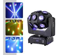 Luz de discoteca para fiestas, LED con cabeza móvil, luz RGB para DJ, proyector controlado por música, luces de discoteca, reflector de efectos DMX, para KTV, reunión familiar, boda, cumpleaños
