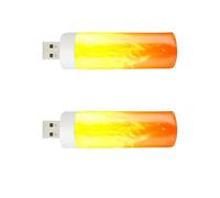 Luz de efecto de llama | Luz de llama LED de 3.4 pulgadas | Bombilla de llama LED | Iluminación de atmósfera recargable USB para fiestas de vacaciones y decoración nocturna en interiores
